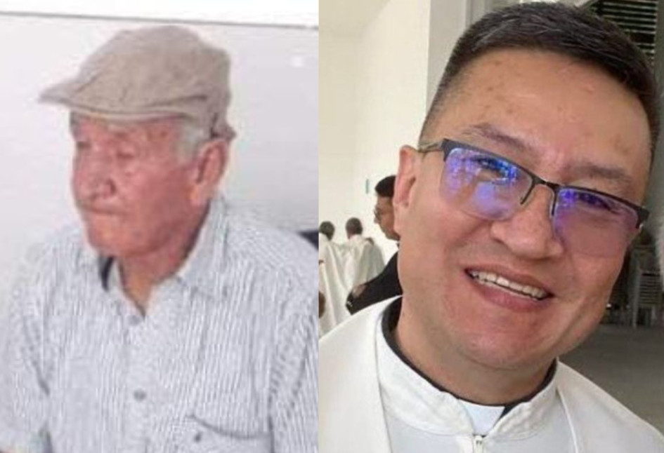 Elí Valencia (i), padre del sacerdote Darío Valencia Uribe, desaparecido desde abril pasado en Pereira. Elí Valencia (i), padre del sacerdote Darío Valencia Uribe, desaparecido desde abril pasado en Pereira.