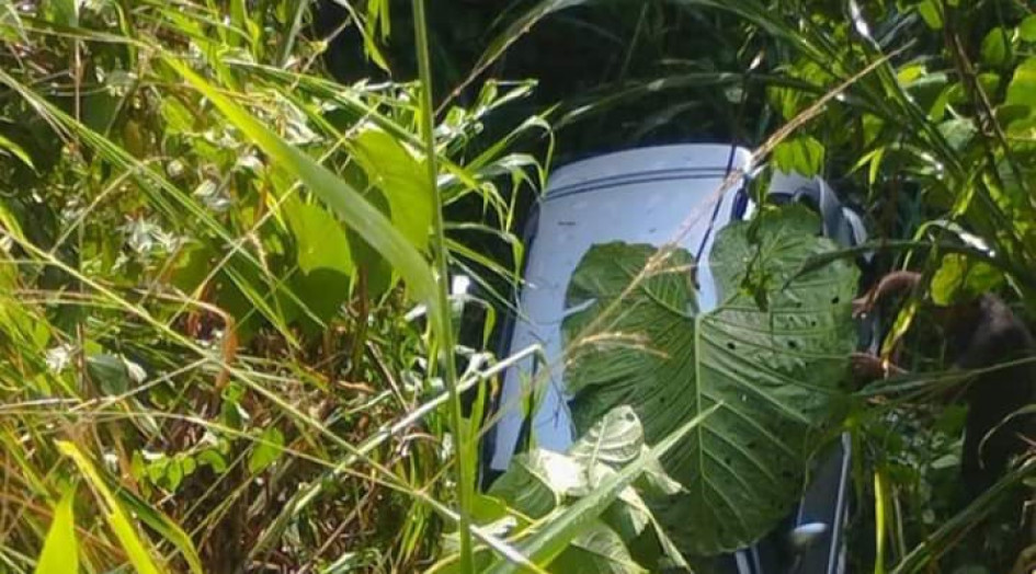 El sitio del accidente en la vía Aranzazu - Neira. El sitio del accidente en la vía Aranzazu - Neira.