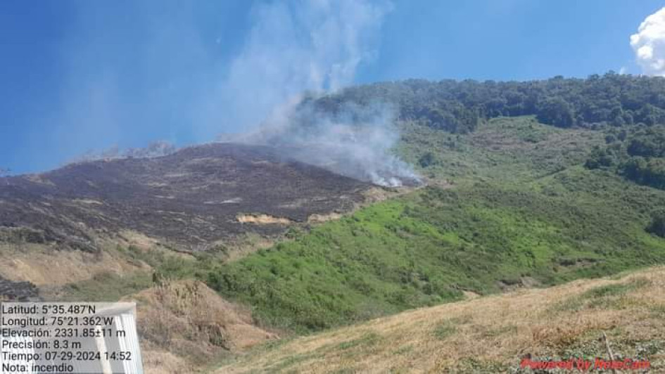Parte de lo incendiado Parte de lo incendiado.