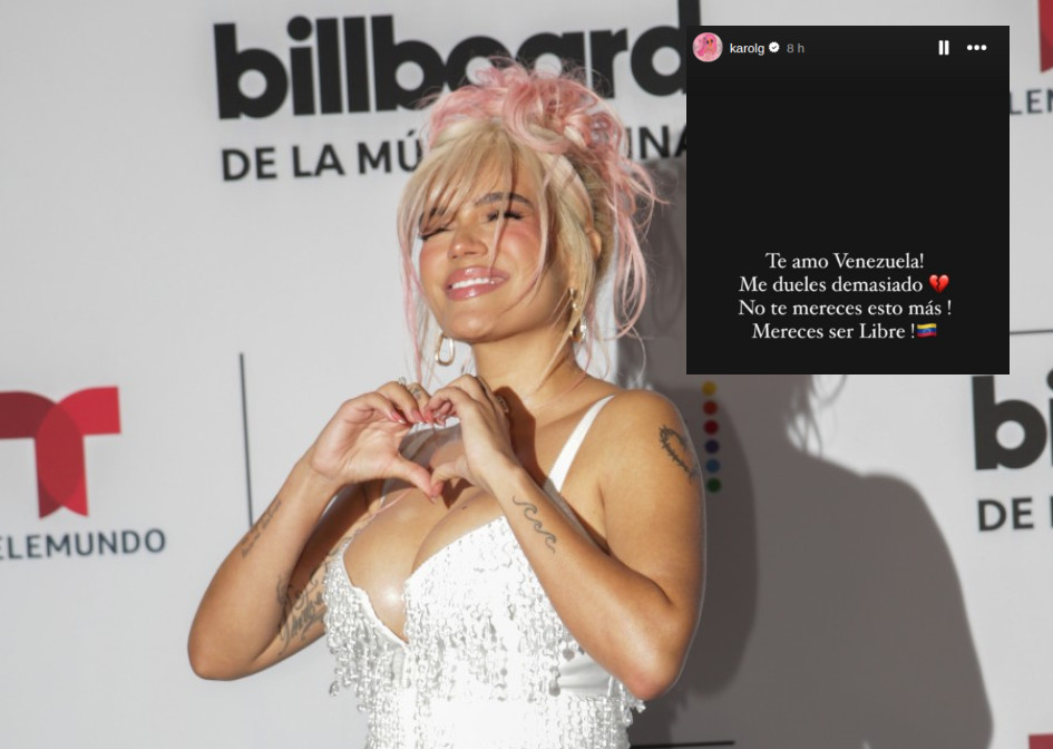La cantante paisa Karol G se manifestó en redes sociales sobre las elecciones que dieron como ganador en Venezuela al presidente Nicolás Maduro. Juanes, Maluma y Carlos Vives también lo hicieron. La cantante paisa Karol G se manifestó en redes sociales sobre las elecciones que dieron como ganador en Venezuela al presidente Nicolás Maduro. Juanes, Maluma y Carlos Vives también lo hicieron.