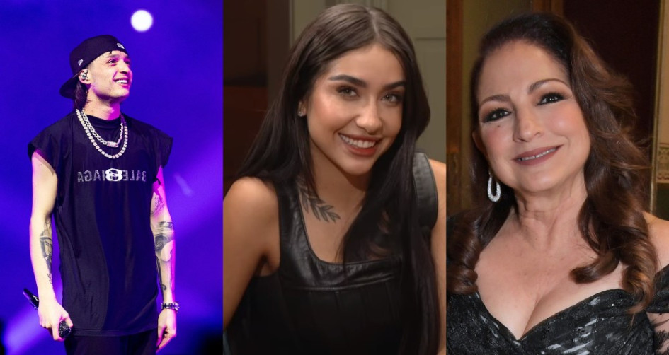 Peso Pluma, María Becerra y Gloria Estefan. Peso Pluma, María Becerra y Gloria Estefan.