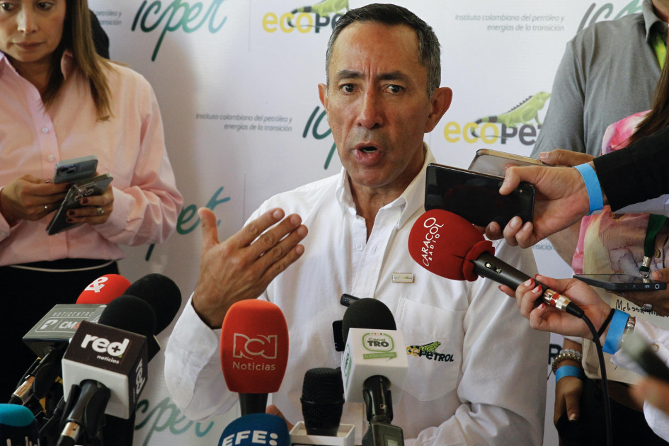 El presidente de Ecopetrol, Ricardo Roa, habla en una rueda de prensa este miércoles, en Piedecuesta (Santander). El presidente de Ecopetrol, Ricardo Roa, habla en una rueda de prensa este miércoles, en Piedecuesta (Santander).