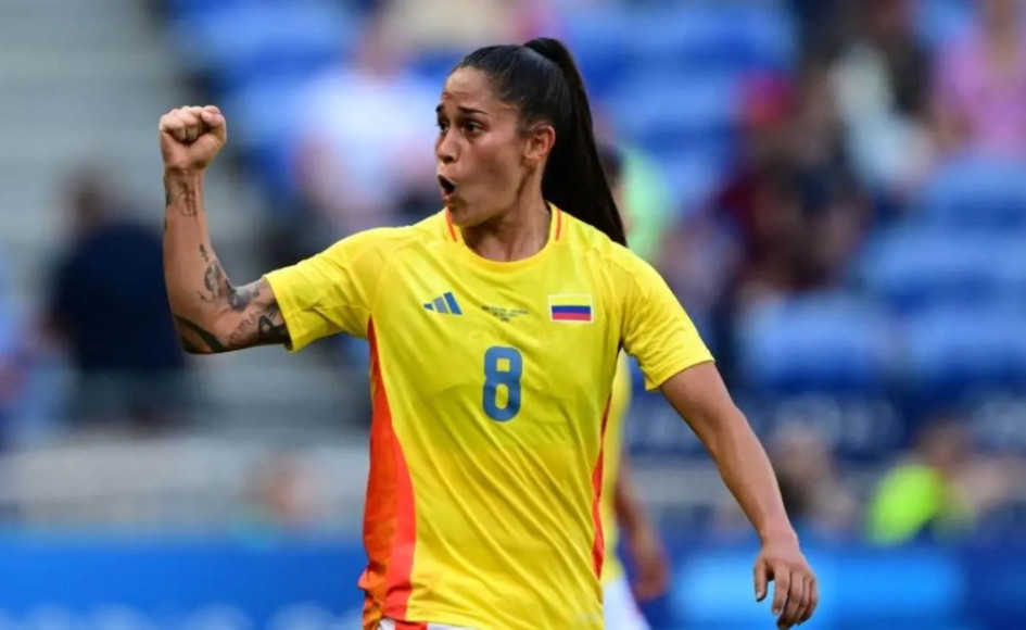 La risaraldense Marcela Restrepo celebra su gol La risaraldense Marcela Restrepo celebra su gol