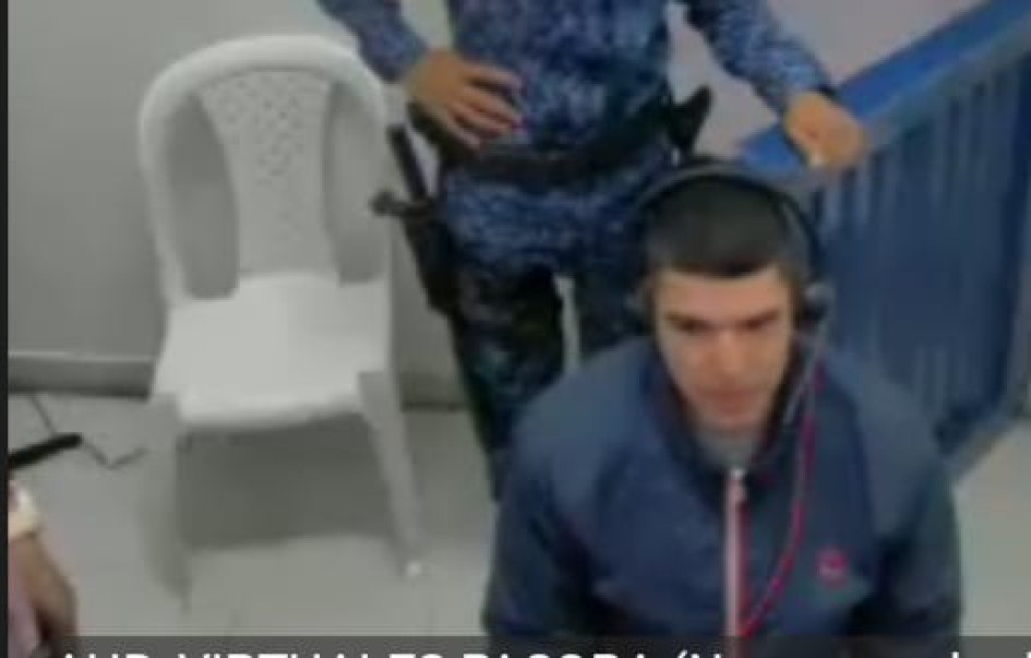 Foto| LA PATRIA David Fernando Díaz Cañas escuchó la sentencia desde la cárcel de Pácora. Foto| LA PATRIA David Fernando Díaz Cañas escuchó la sentencia desde la cárcel de Pácora.