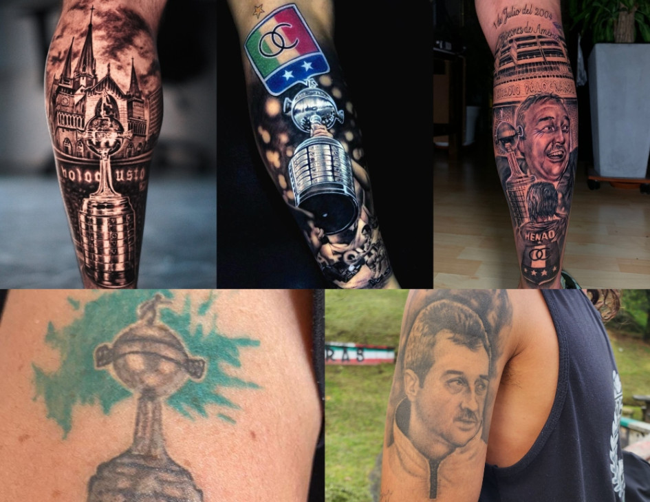 Estos son algunos de los tatuajes de hinchas del Once Caldas en honor al título de la Copa Libertadores. Estos son algunos de los tatuajes de hinchas del Once Caldas en honor al título de la Copa Libertadores.