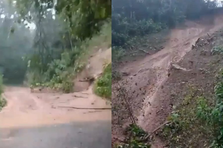 Deslizamiento en vía de Viterbo Caldas Deslizamiento en vía de Viterbo Caldas