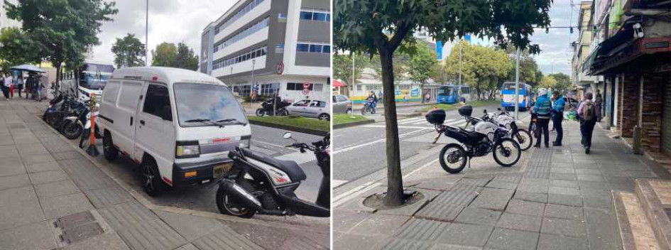 Así se encontraba la bahía con el camión y las motos estacionadas ocupando zona de parqueo provisional y de uso exclusivo para motocicletas. Así se encontraba la bahía con el camión y las motos estacionadas ocupando zona de parqueo provisional y de uso exclusivo para motocicletas.