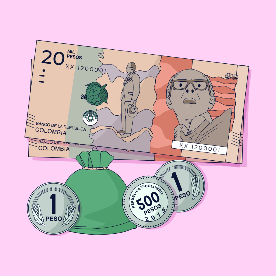 Ilustración peso colombiano <a href="https://www.freepik.es/vector-gratis/dibujado-mano-ilustracion-billetes-peso-colombiano_63070359.htm#fromView=search&page=1&position=0&uuid=4a533284-e241-4fd2-8e30-8370b4ae9c0f">Imagen de freepik</a>