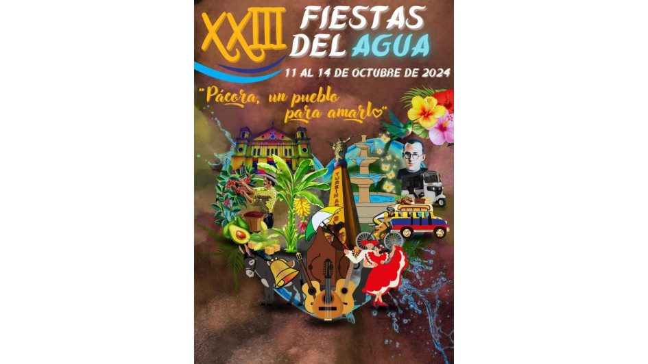 El afiche oficial de las Fiestas del Agua 2024. El afiche oficial de las Fiestas del Agua 2024.