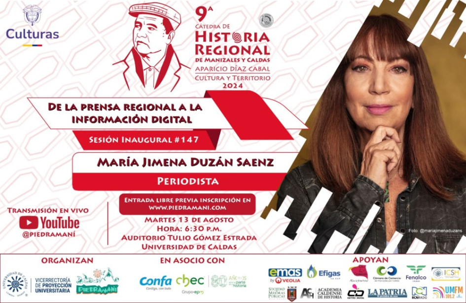 María Jimena Duzán estará esta tarde en Manizales. María Jimena Duzán estará esta tarde en Manizales.