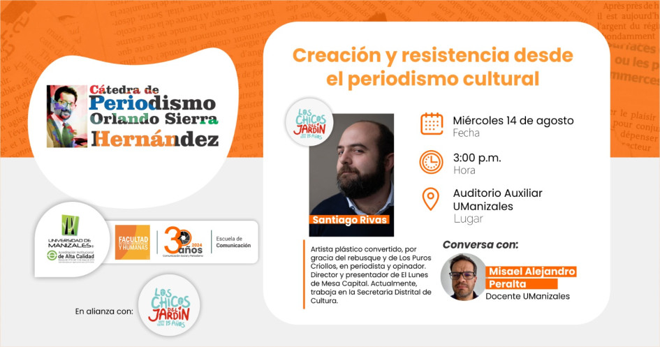 A partir de las 3:00 p.m. en el auditorio auxiliar de la Universidad de Manizales. A partir de las 3:00 p.m. en el auditorio auxiliar de la Universidad de Manizales.