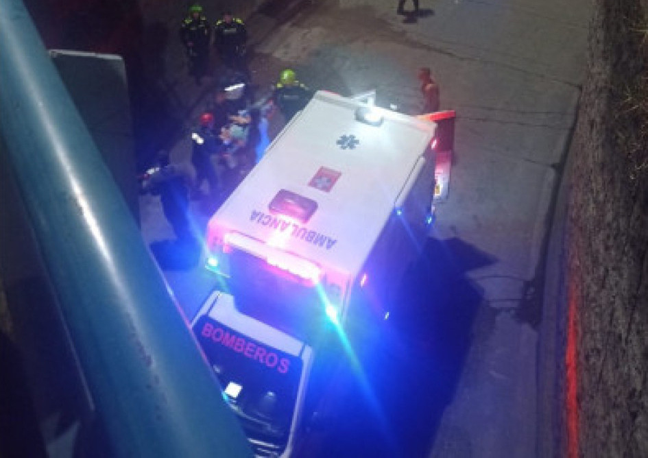 La emergencia, el jueves en la noche, en la Plaza Alfonso López de Manizales. La emergencia.