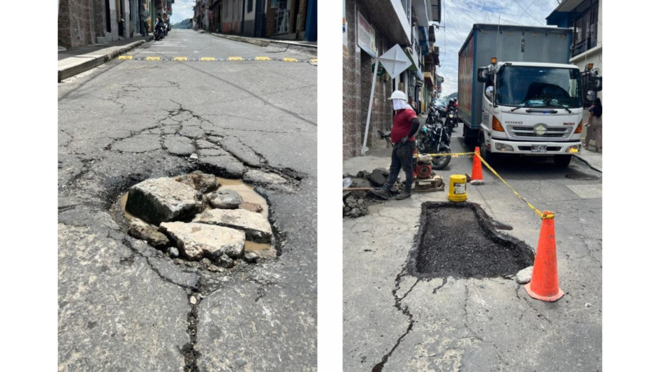 En la calle 16 con carrera 5 de Anserma había un hueco que ya pavimentó la Alcaldía. En la calle 16 con carrera 5 de Anserma había un hueco que ya pavimentó la Alcaldía.