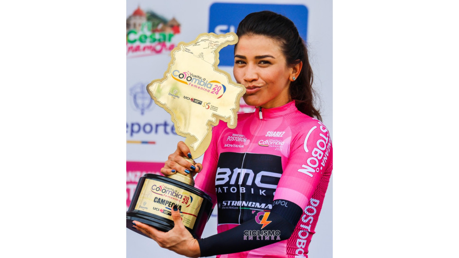 La venezolana Lilibeth Chacón, del BMC Pato Bike, campeona de la Vuelta a Colombia Femenina. La venezolana Lilibeth Chacón, del BMC Pato Bike, campeona de la Vuelta a Colombia Femenina.