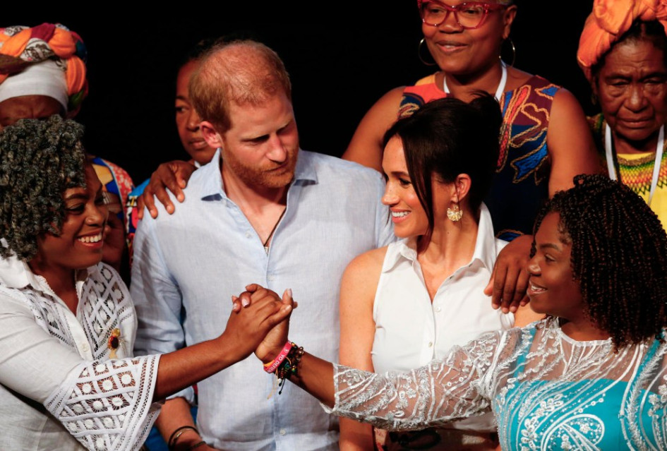Los Duques de Sussex con la vicepresidenta de Colombia, Francia Márquez. Los Duques de Sussex con la vicepresidenta de Colombia, Francia Márquez.
