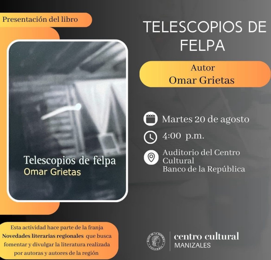 Asista a la presentación del libro con entrada libre en Manizales. Asista a la presentación del libro con entrada libre en Manizales.