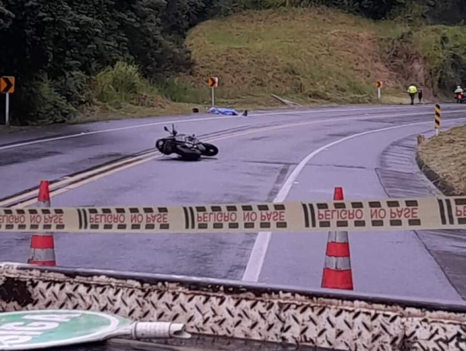 El accidente en el que murió Alejandro Tangarife, conocido como Tornillo. El accidente en el que murió Alejandro Tangarife, conocido como Tornillo.