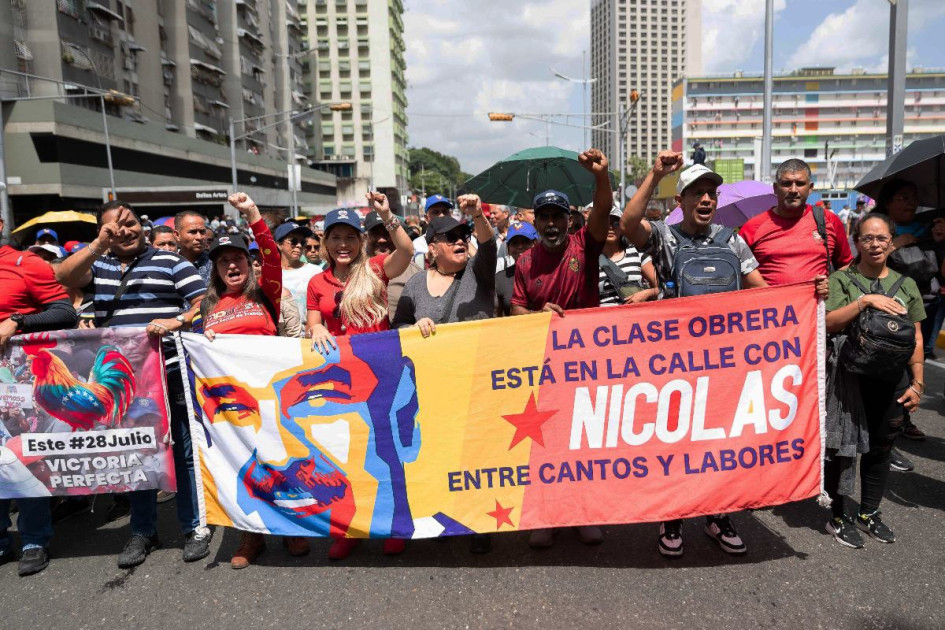 Simpatizantes del Gobierno del presidente de Venezuela, Nicolás Maduro, participan en una marcha de apoyo a la 'Ley contra el odio y el fascismo' Simpatizantes del Gobierno del presidente de Venezuela, Nicolás Maduro, participan en una marcha de apoyo a la 'Ley contra el odio y el fascismo'