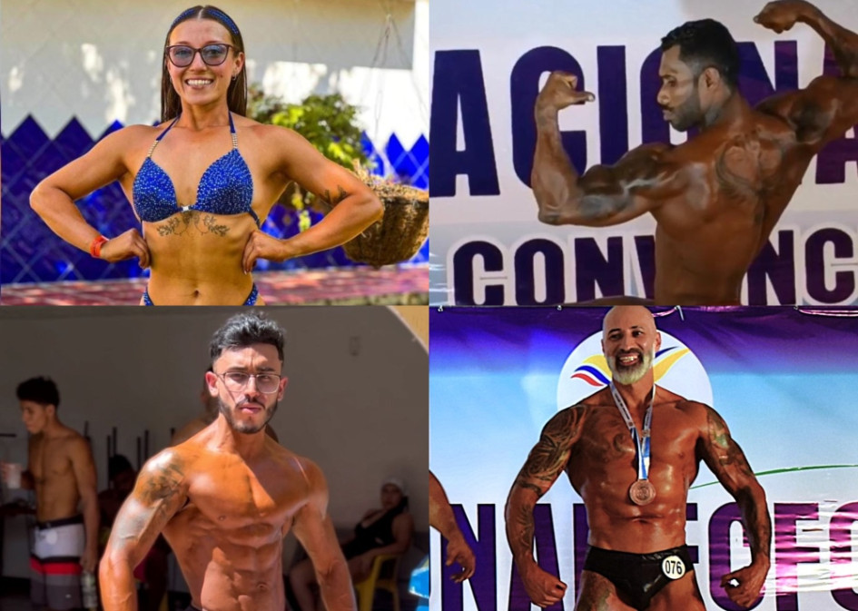 Dahiana Montoya y Julián Gordón, plata, y Sebastián Sánchez y Carlos Augusto Hernández, bronce, los deportistas de Caldas que ganaron medallas en el Nacional de Fisicoculturismo de Jamundí (Valle). Los deportistas de Caldas que ganaron medallas en el Nacional de Jamundí (Valle).