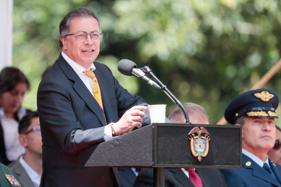 Gustavo Petro pronuncia un discurso durante la conmemoración del aniversario de la Batalla de Boyacá este miércoles, en el Puente de Boyacá en el municipio de Ventaquemada, Boyacá. Gustavo Petro pronuncia un discurso durante la conmemoración del aniversario de la Batalla de Boyacá este miércoles, en el Puente de Boyacá en el municipio de Ventaquemada, Boyacá.