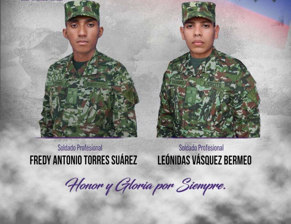 El Eln asesinó a dos soldados profesionales en el Catatumbo El Eln asesinó a dos soldados profesionales en el Catatumbo