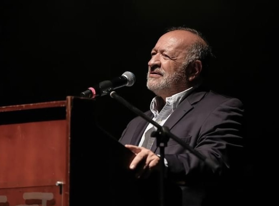 Octavio Arbeláez Tobón en la inauguración de la 56ª edición del Festival Internacional de Teatro. Octavio Arbeláez Tobón.