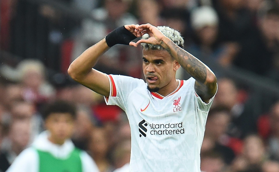 Luis Díaz anotó dos goles contra el Manchester United Luis Díaz anotó dos goles contra el Manchester United