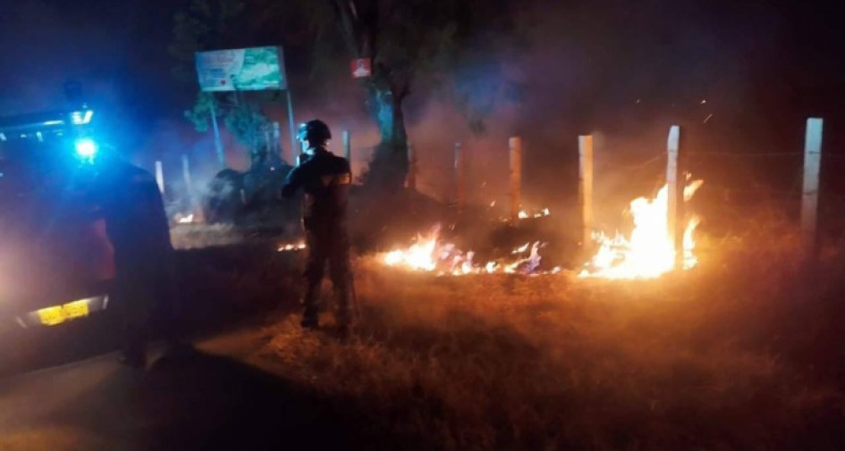 Incendio en la vereda Cantadelicia de Neira.