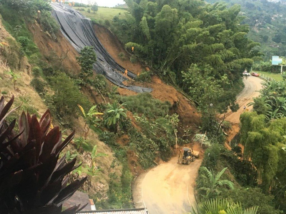 El punto que será intervenido en la antigua vía Manizales - Chinchiná. El punto que será intervenido en la antigua vía Manizales - Chinchiná.