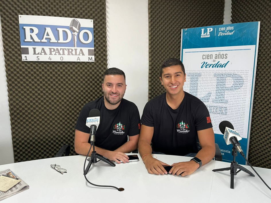 Daniel Hoyos Gómez y Luis Alejandro Garzón, creadores de Yo Soy Manizales. Daniel Hoyos Gómez y Luis Alejandro Garzón, creadores de Yo Soy Manizales.