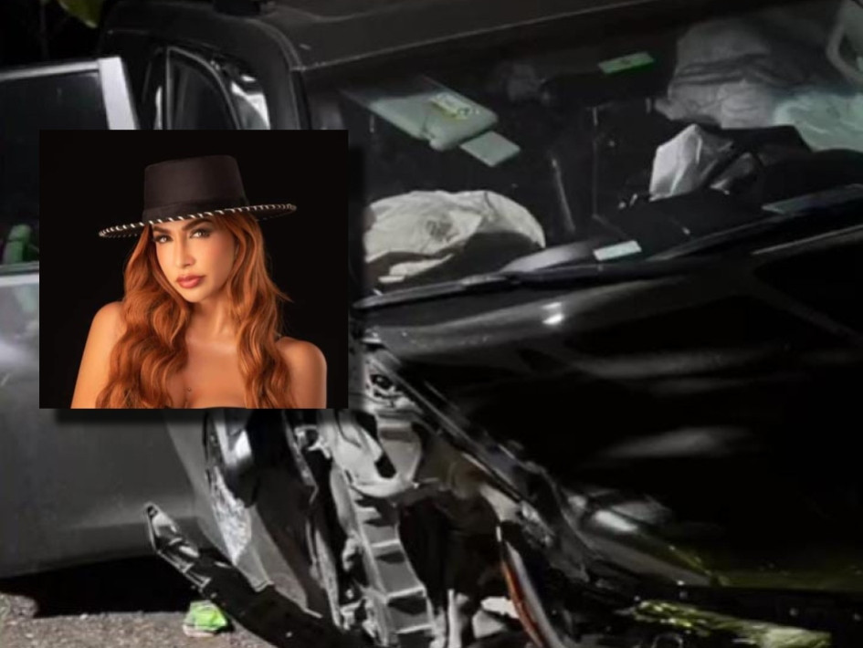 Así quedó el carro en el que viabaja la artista caldense Lady Yuliana. Así quedó el carro en el que viabaja la artista caldense Lady Yuliana.