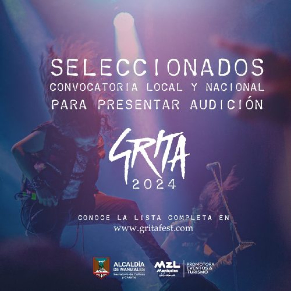 La edición del 2024 del Grita se realizará del 11 al 13 de octubre en Expoferias (Manizales). La edición del 2024 del Grita se realizará del 11 al 13 de octubre en Expoferias (Manizales).