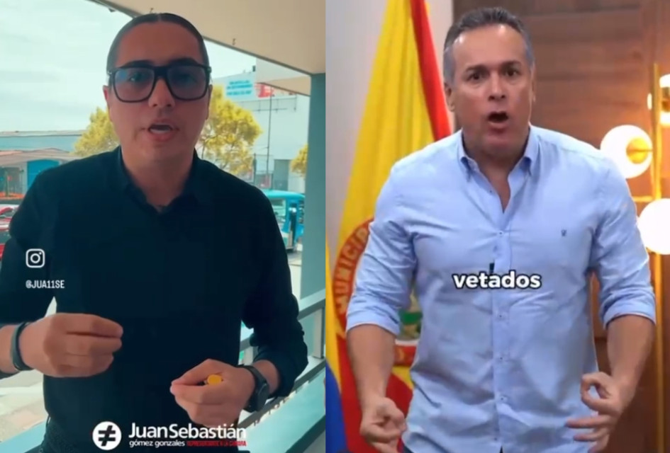 Juan Sebastián Gómez, líder de la barra Holocausto Norte, y Mauricio Salazar, alcalde de Pereira. Juan Sebastián Gómez, líder de la barra Holocausto Norte, y Mauricio Salazar, alcalde de Pereira.