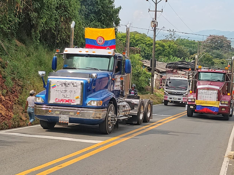 La movilización este miércoles, 4 de septiembre, en Chinchiná (Caldas). La movilización este miércoles, 4 de septiembre, en Chinchiná (Caldas).