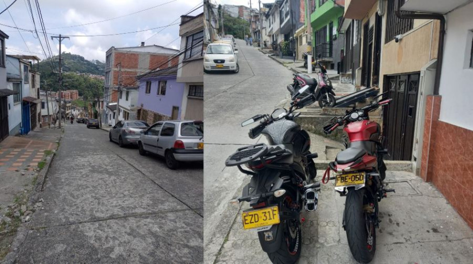 Automóviles y motos no permiten tener una buena movilidad en el barrio San Jorge. Automóviles y motos no permiten tener una buena movilidad en el barrio San Jorge.
