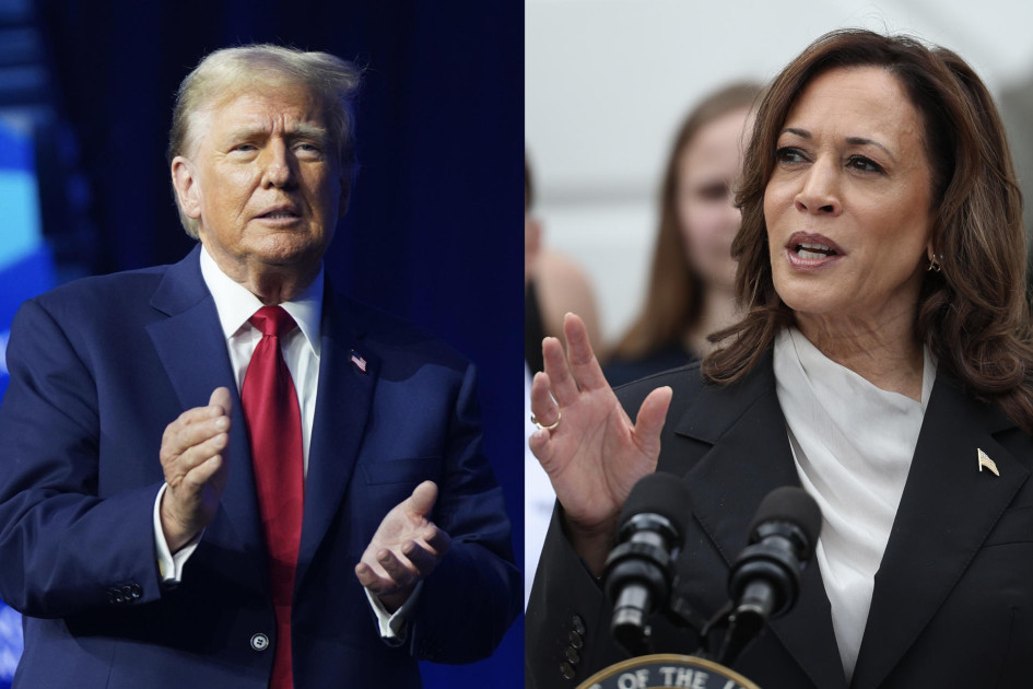 Donald Trump y Kamala Harris. Donald Trump y Kamala Harris.