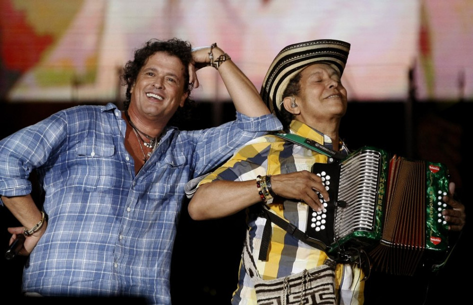 Carlos Vives y su inseparable compañero, Egidio Cuadrado. Carlos Vives y su inseparable compañero, Egidio Cuadrado.