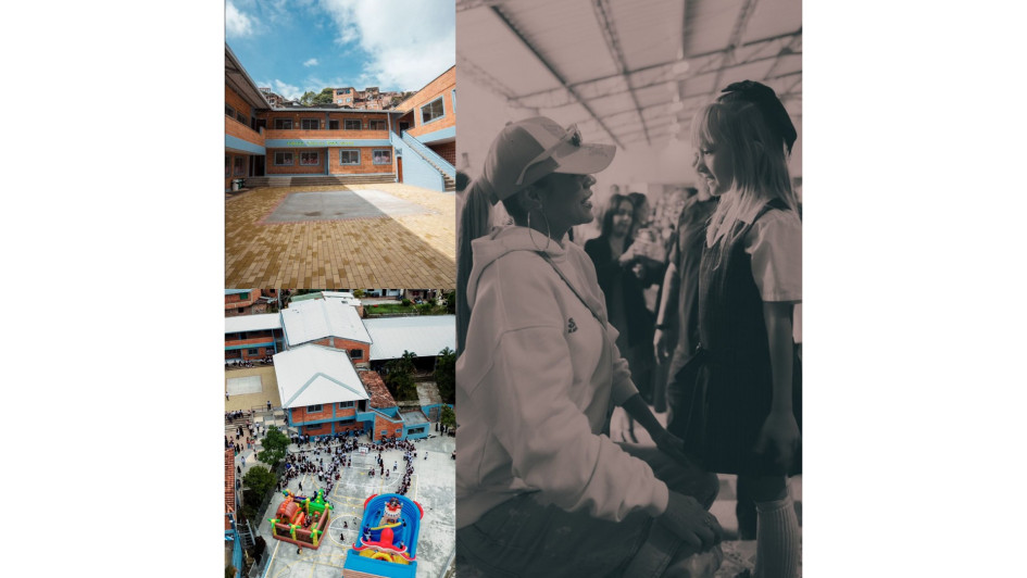 La Fundación Con Cora, de Karol G, restauró el colegio Arenys de Mar, de Medellín. La Fundación Con Cora, de Karol G, restauró el colegio Arenys de Mar, de Medellín.