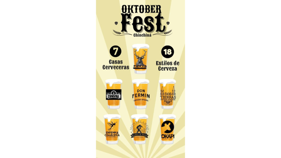 Se volvió costumbre que cada fin de semana en Chinchiná programen actividades artísticas y culturales gratuitas para el entretenimiento de propios y extraños. Este sábado y domingo se llevará a cabo el Oktoberfest o fiesta cervecera. Se volvió costumbre que cada fin de semana en Chinchiná programen actividades artísticas y culturales gratuitas para el entretenimiento de propios y extraños. Este sábado y domingo se llevará a cabo el Oktoberfest o fiesta cervecera.