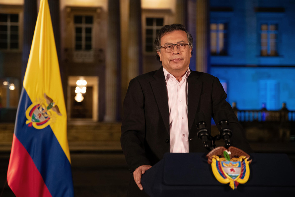 El presidente de la República, Gustavo Petro El presidente de la República, Gustavo Petro, este martes durante su alocución.