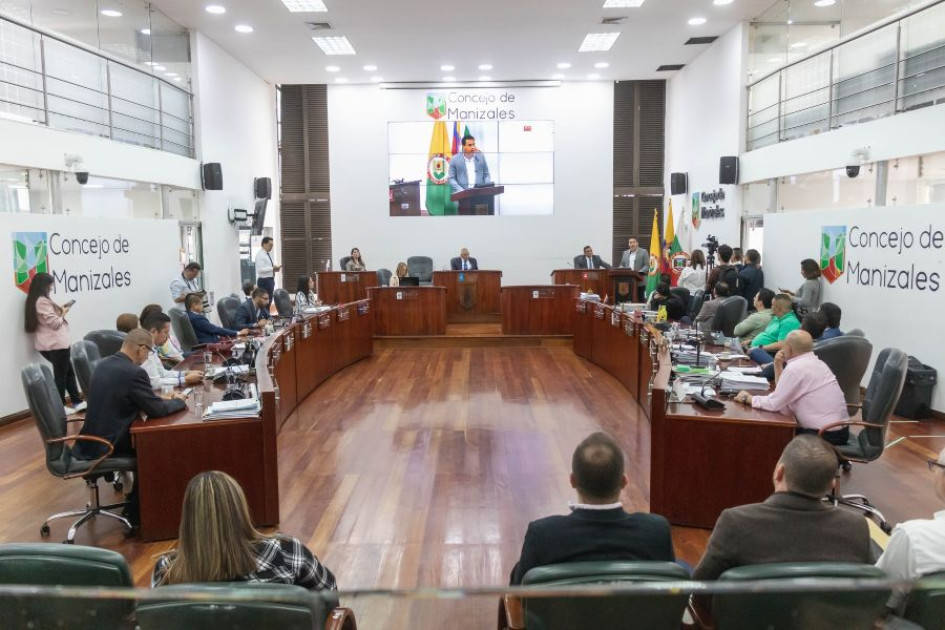 Concejo de Manizales El alcalde de Manizales en el recinto del Concejo en julio pasado.