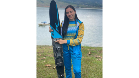 La esquiadora Silvia Zarrate logra bronce para Caldas en su paso por los Juegos Nacionales