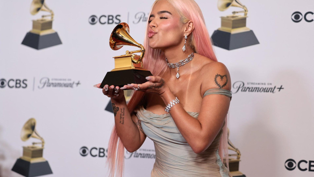La artista paisa Karol G obtuvo su primer gramófono dorado en los premios estadounidenses. En noviembre pasado obtuvo tres galardones en los Grammy Latinos.