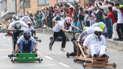Un manizaleño, entre los ganadores de la primera etapa de los carritos de balineras 