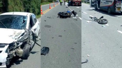 Un motociclista murió en choque múltiple en la vía Manizales-Medellín 